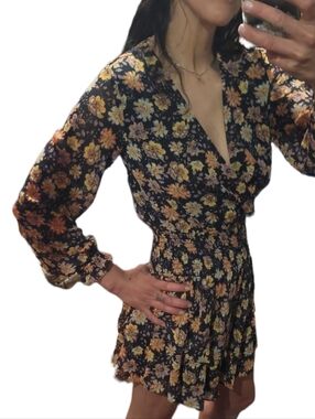 AQUA Chantal Floral Print Mini Dress Bloomingdale's Exclusive